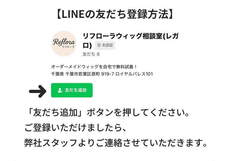 友達登録で無料試着を予約する